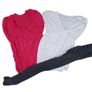 Lot of Maternity Shirts, Tights Size Large Motherhood Maternity and H&M